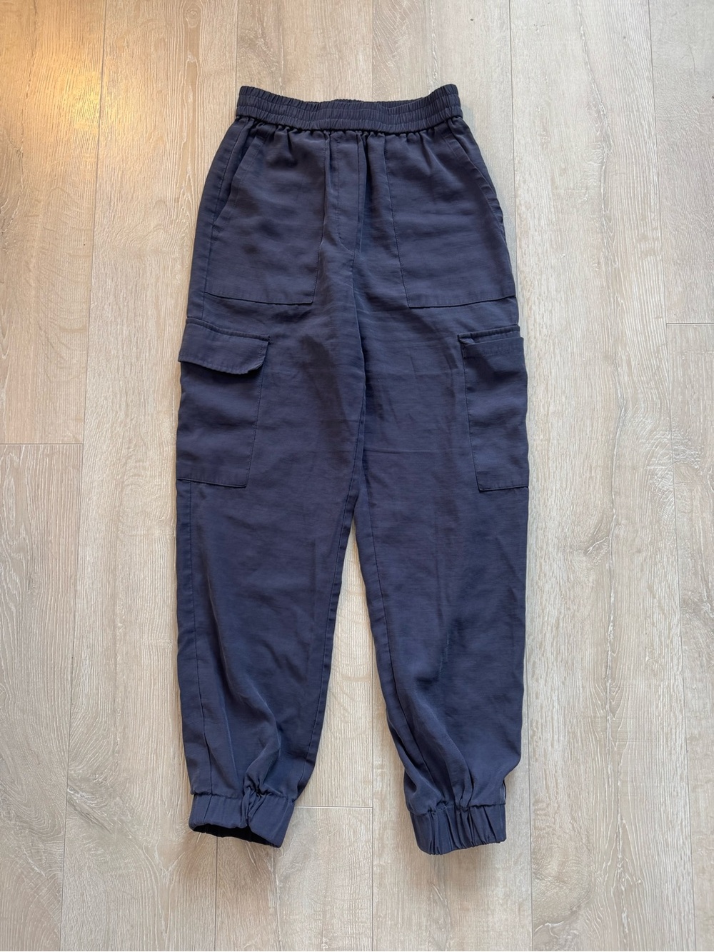 Dynamite Cargo Jogger Pants XS Gray Elastic Waist Utility Joggers
